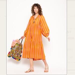 Matta NY Jaya Riviera Striped Midi Dress Gelato Sz XS